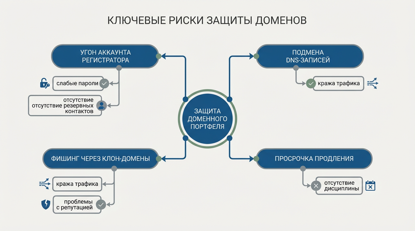 Ключевые риски защиты доменов